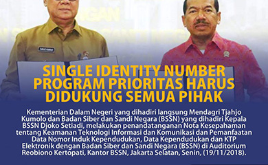 Single Identity Number Program Prioritas Harus Didukung Semua Pihak