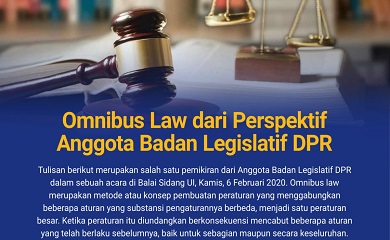 Omnibus Law dari Perspektif Anggota Badan Legislatif DPR